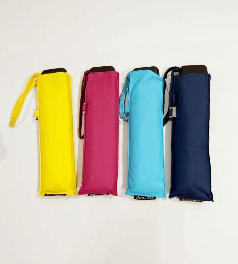  Parapluie mini extra plat pliant manuel uni jaune Doppler, super fin léger 190g & solide