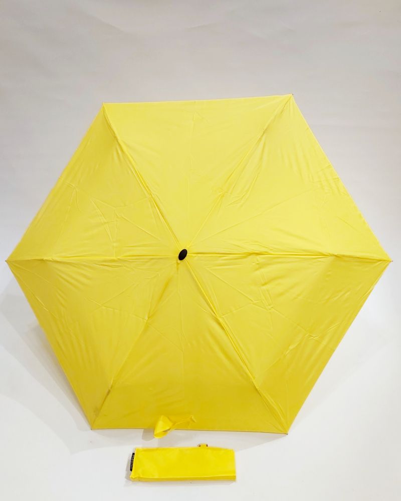  Parapluie mini extra plat pliant manuel uni jaune Doppler, super fin léger 190g & solide