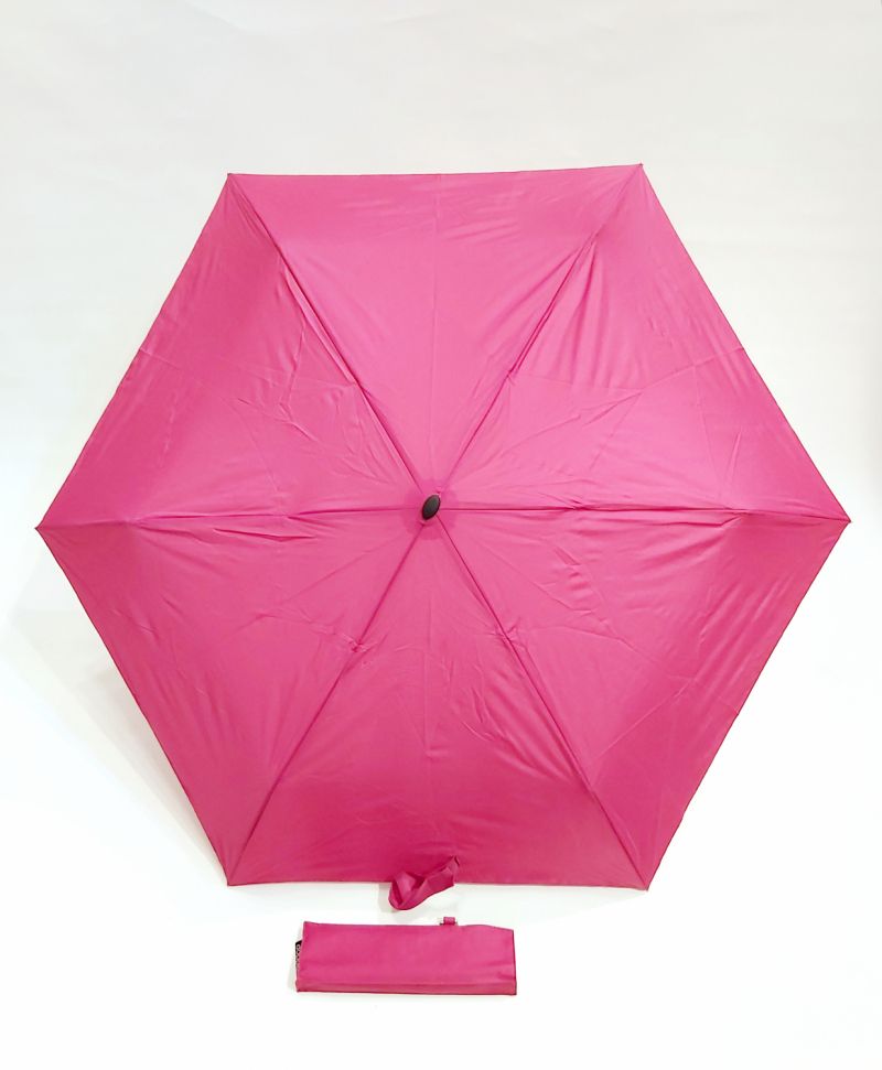  Parapluie mini extra plat pliant manuel uni fuchsia Doppler, super fin léger 190g & solide