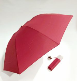 EXCLUSIVITE : Parapluie mini inversé manuel uni bordeaux (monture Knirps) Ezpeleta, Solide & Anti vent