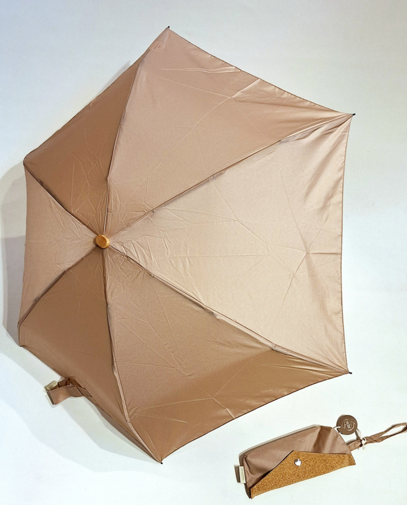  Parapluie de poche micro plat uni beige pochette étanche Doppler - solide & élégant