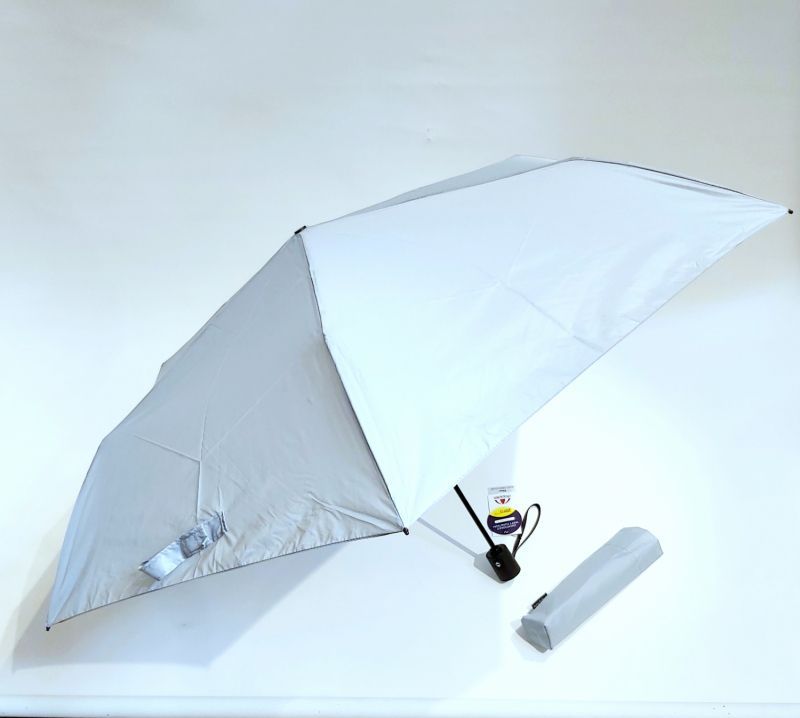 parapluie ZERO MAGIC mini open close 176 g PLUME EXTRA FIN pliant uni gris clair Doppler + léger & solide