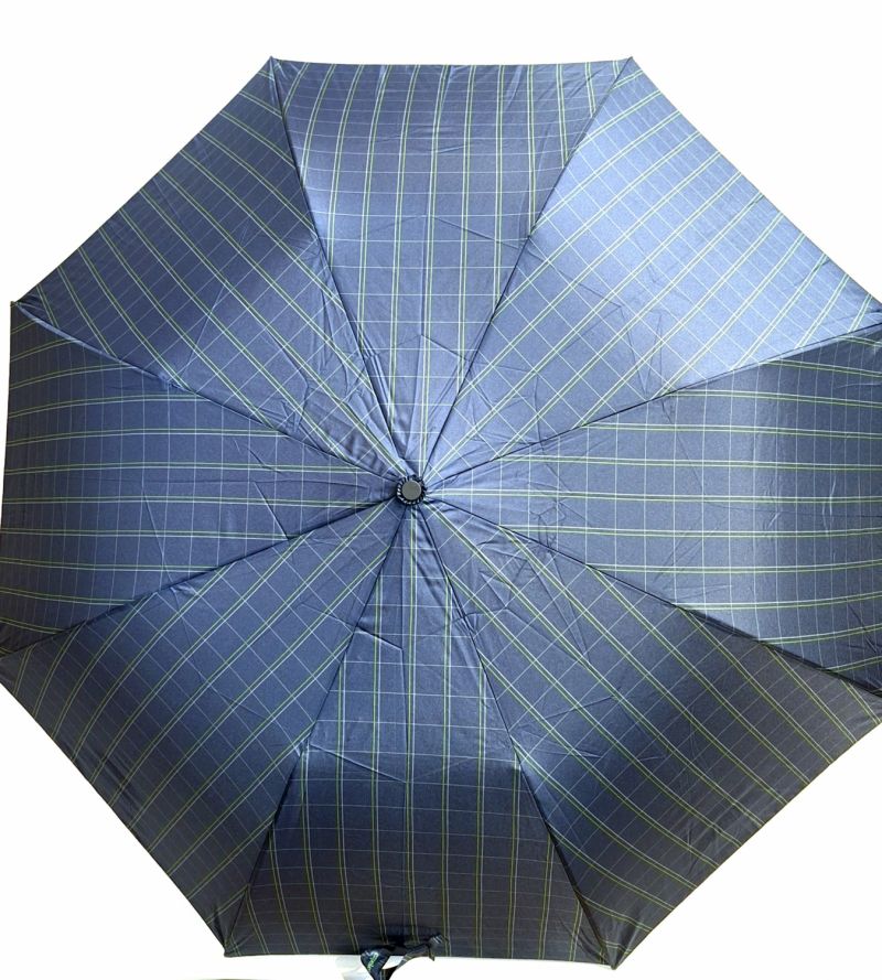 Parapluie golf pliant XXL automatique bleu marine carreaux fin - 130cm & anti vent