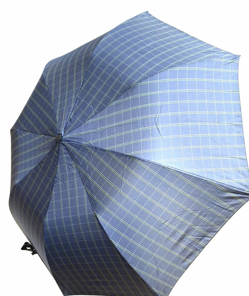 Parapluie golf pliant XXL automatique bleu marine carreaux fin - 130cm & anti vent