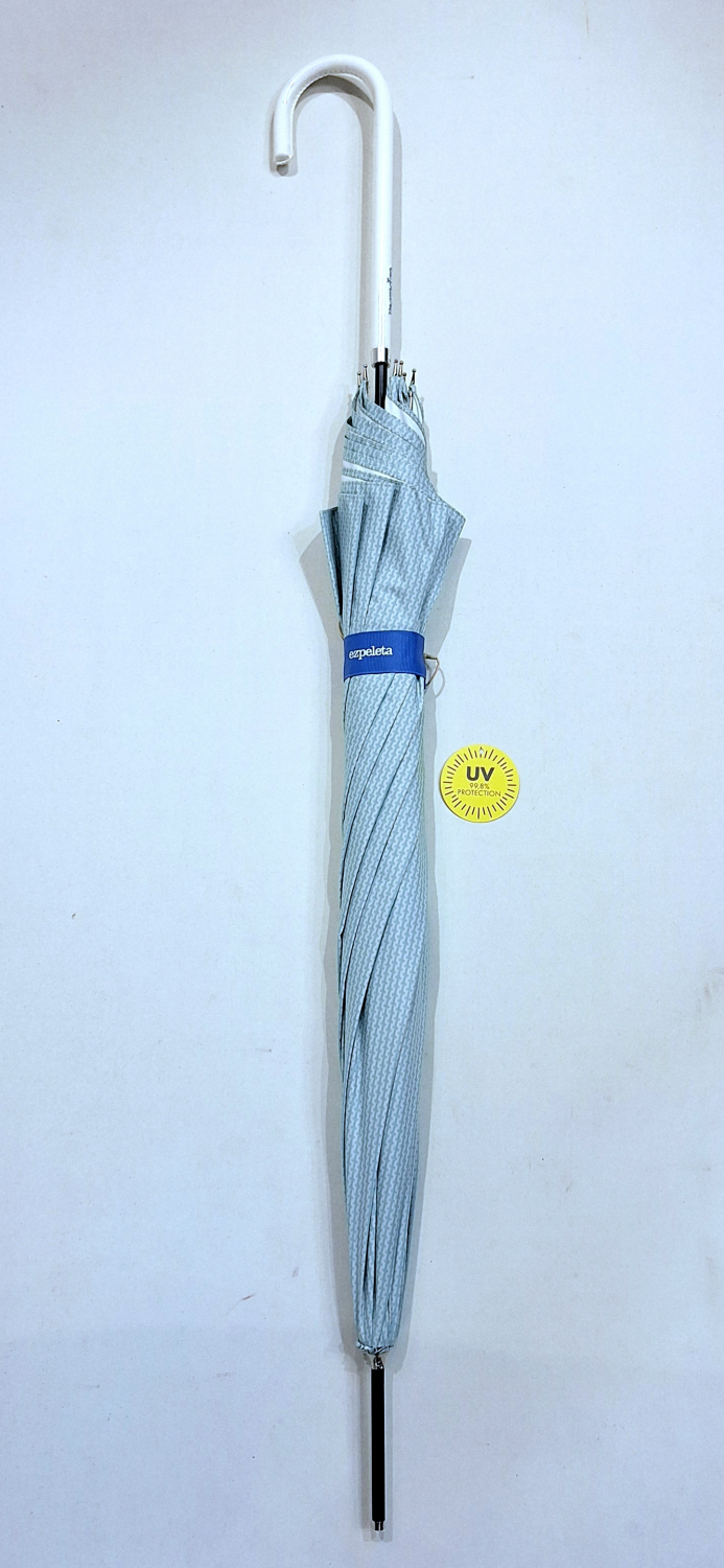 Parapluie / Ombrelle ANTI UV à 97.5% bleu imprimé discret Ezpeleta - léger & anti vent