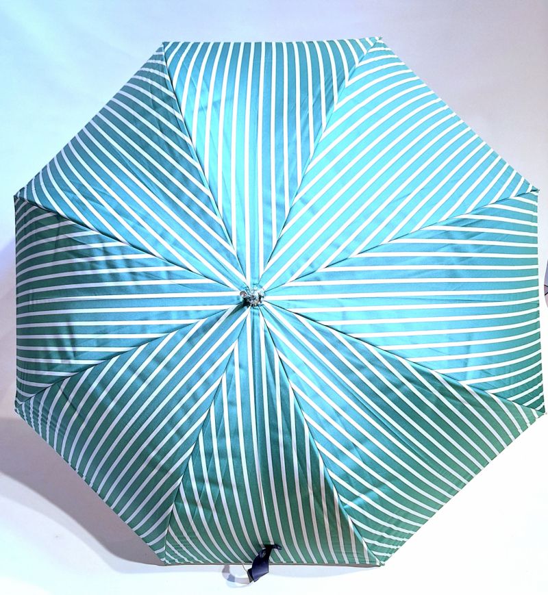 Parapluie / Ombrelle ANTI UV à 97.5% imprimé rayé bleu & blanc Ezpeleta - léger & anti vent