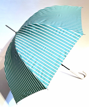 Parapluie / Ombrelle ANTI UV à 97.5% imprimé rayé bleu & blanc Ezpeleta - léger & anti vent