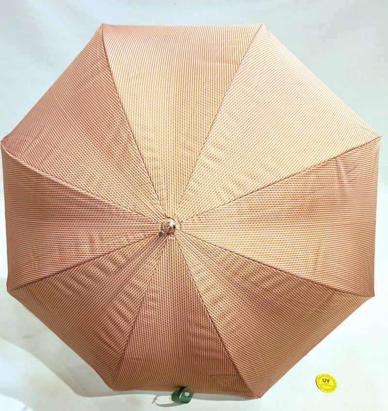 Parapluie ANTI UV à 97.5% grand orange imprimé discret - léger & ne se retourne pas