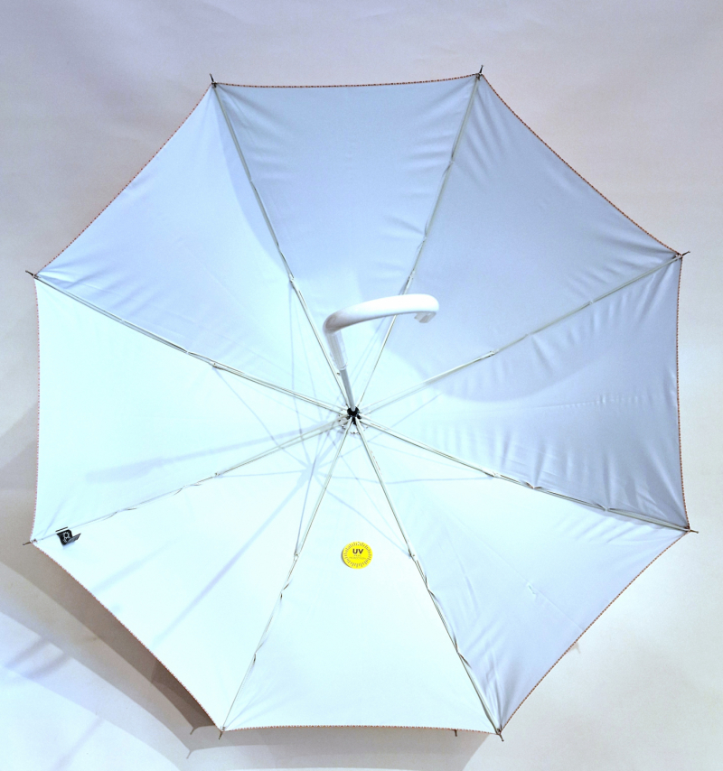 Parapluie ANTI UV à 97.5% grand orange imprimé discret - léger & ne se retourne pas