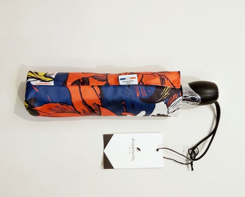 Parapluie mini open close multicolore imprimé floral Old School français, anti uv à 97% & solide