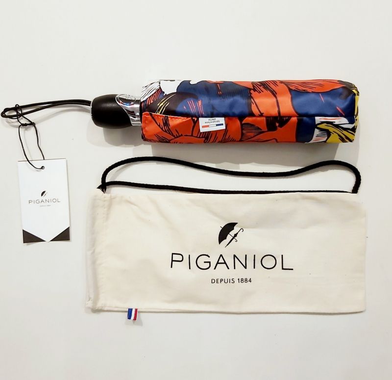 Parapluie mini open close multicolore imprimé floral Old School français, anti uv à 97% & solide