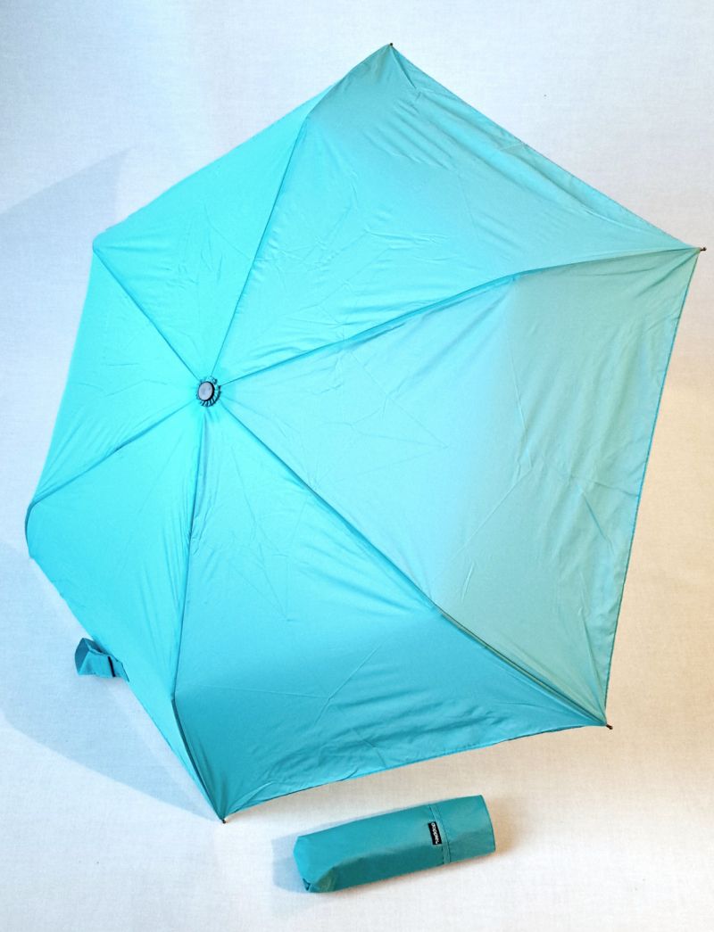 Parapluie Doppler mini Fiber Havanna PLUME 140g manuel uni bleu - Utra léger & solide