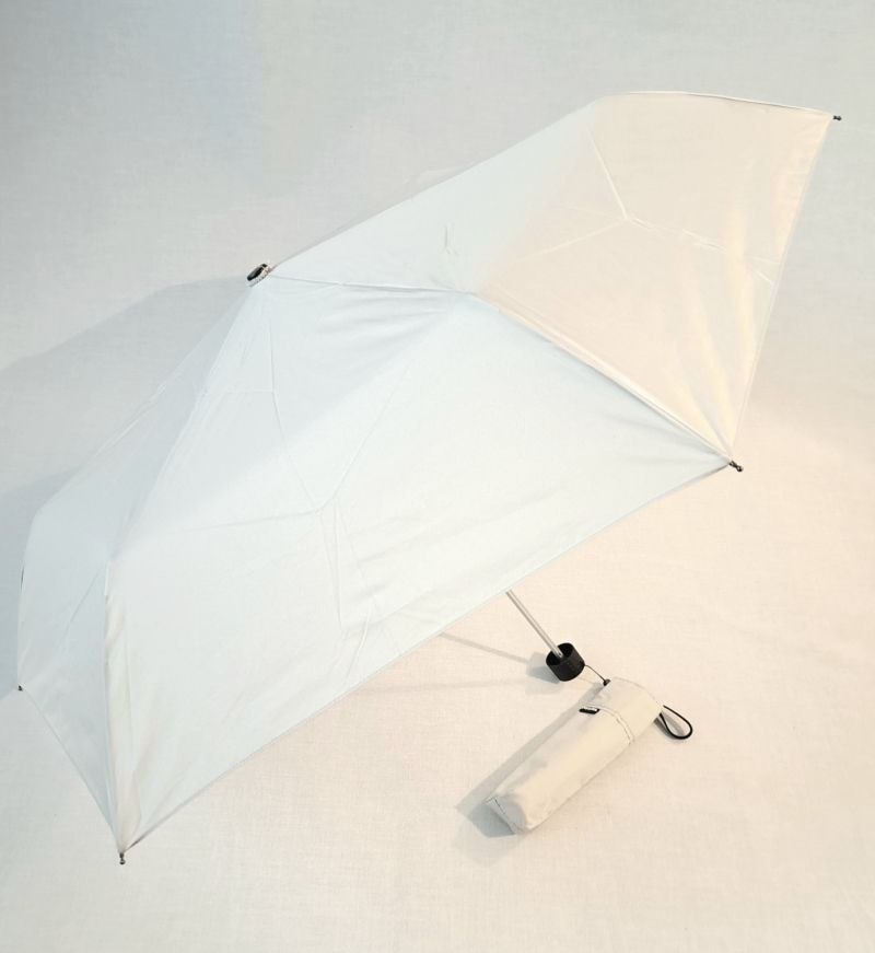 Parapluie compact beige manuel Ultra léger 140 g Fiber Havanna / Doppler - Grand & solide