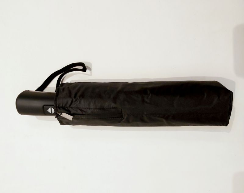 NEW : Coffret Parapluie MAJOR 12 branches pliant ANTI VENT uni noir open close Doppler 105cm diam, grand & robuste