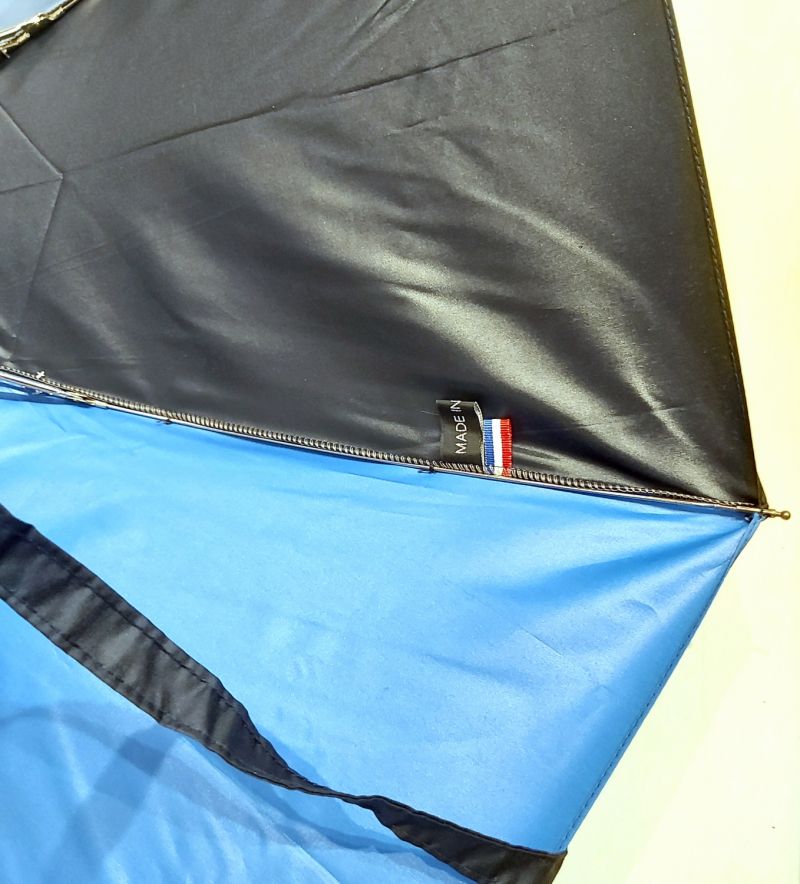 Parapluie pliant bandoulière automatique bleu multicolore français, robuste et durable