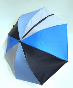 Parapluie pliant bandoulière automatique bleu multicolore français, robuste et durable