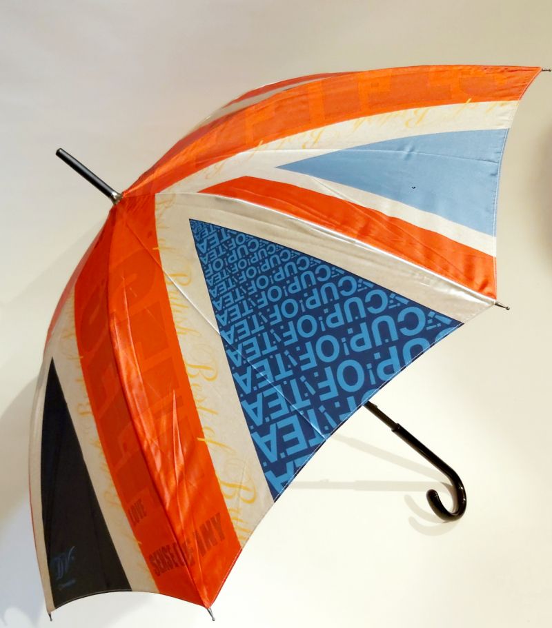 Parapluie long drapeau Anglais manuel rouge 