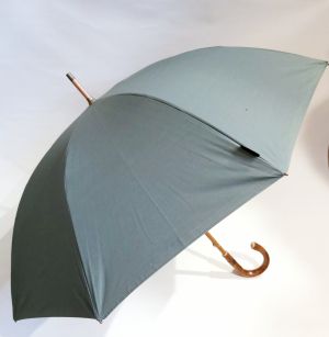 Parapluie Aurillac le berger vert en coton anti uv à 100% poignée rustique châtaignier Piganiol, grand et résistant