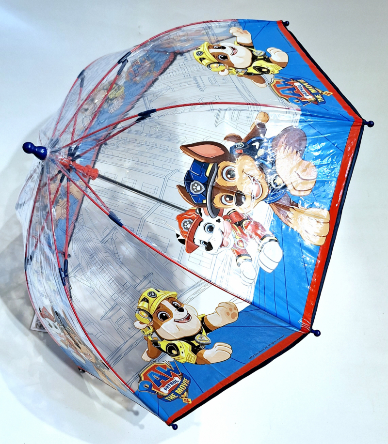 Parapluie enfant transparent coloré manuel imprmé sur la 