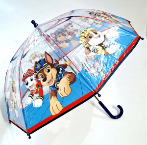 Parapluie enfant transparent coloré manuel imprmé sur la "Paw Patrol" - 3 à 7ans léger & solide
