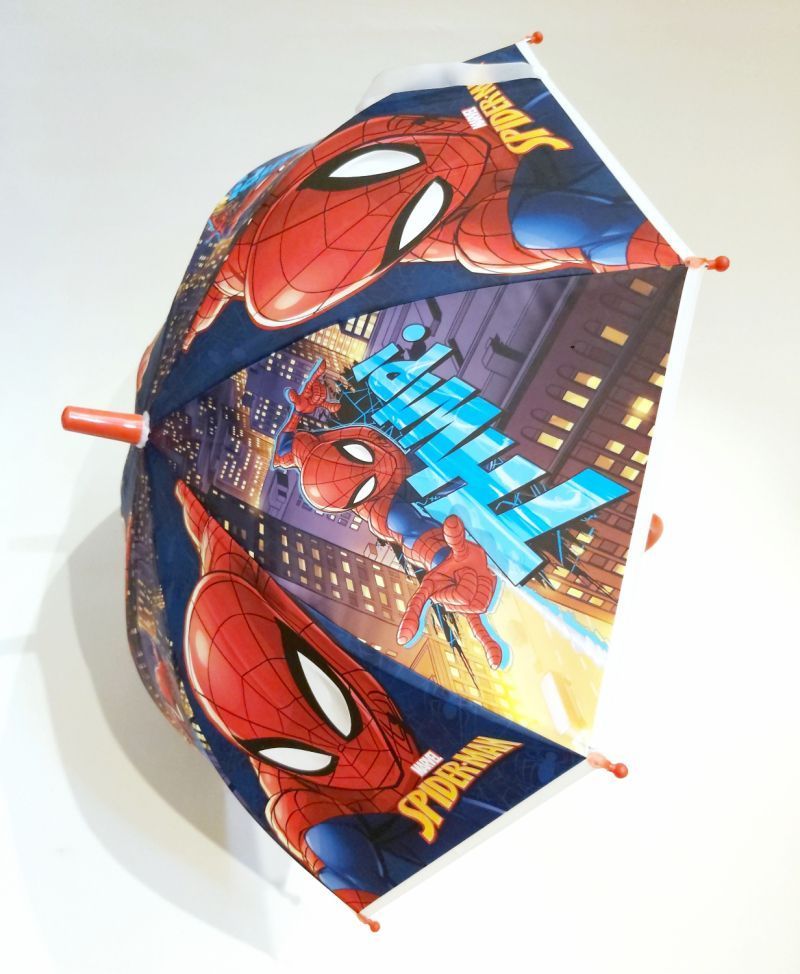 Parapluie enfant rouge manuel sur le thème de Spiderman Marvel, 3 à 7ans léger et solide