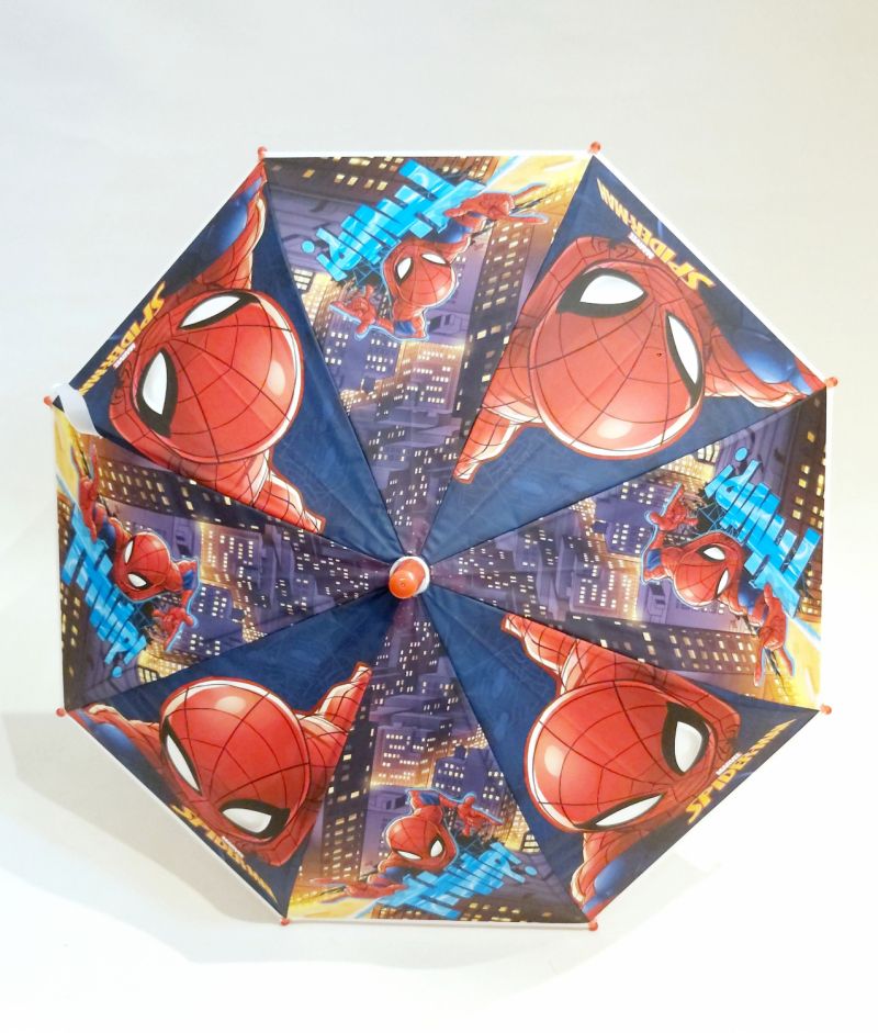 Parapluie enfant rouge manuel sur le thème de Spiderman Marvel, 3 à 7ans léger et solide