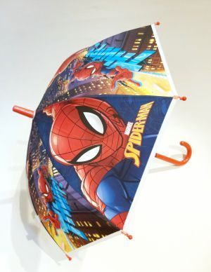 Parapluie enfant rouge manuel sur le thème de Spiderman Marvel, 3 à 7ans léger et solide