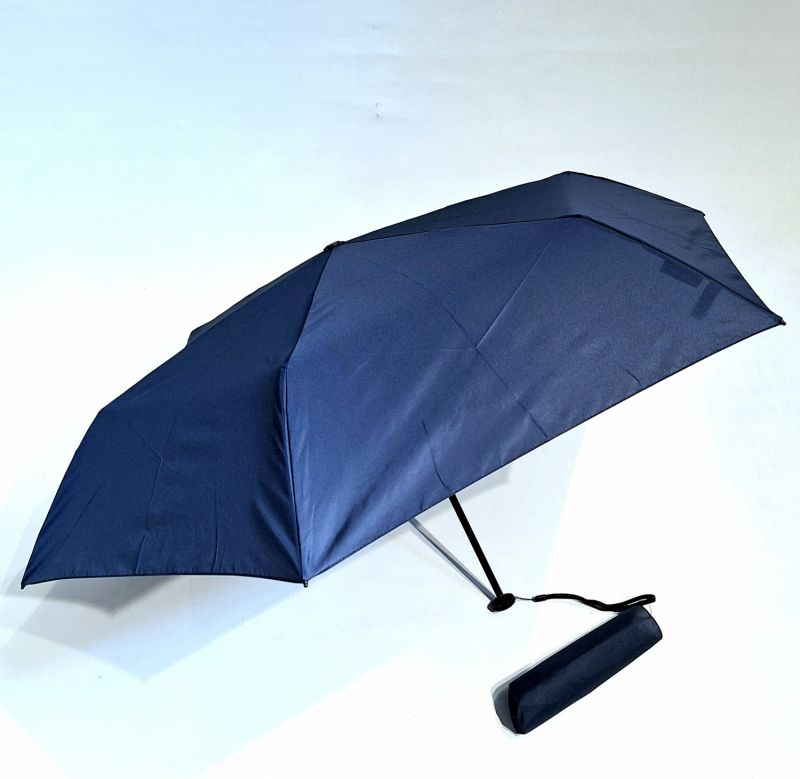 Parapluie mini Plume 100g uni bleu marine - Ultra léger & manuel - Pas cher