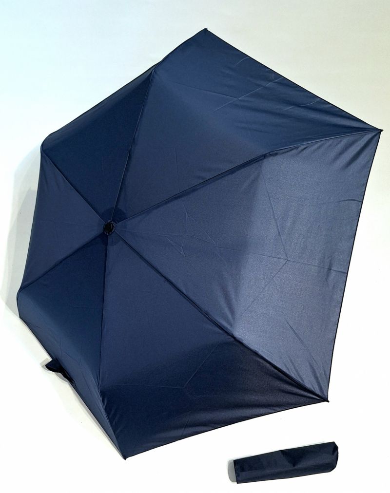 Parapluie mini Plume 100g uni bleu marine - Ultra léger & manuel - Pas cher