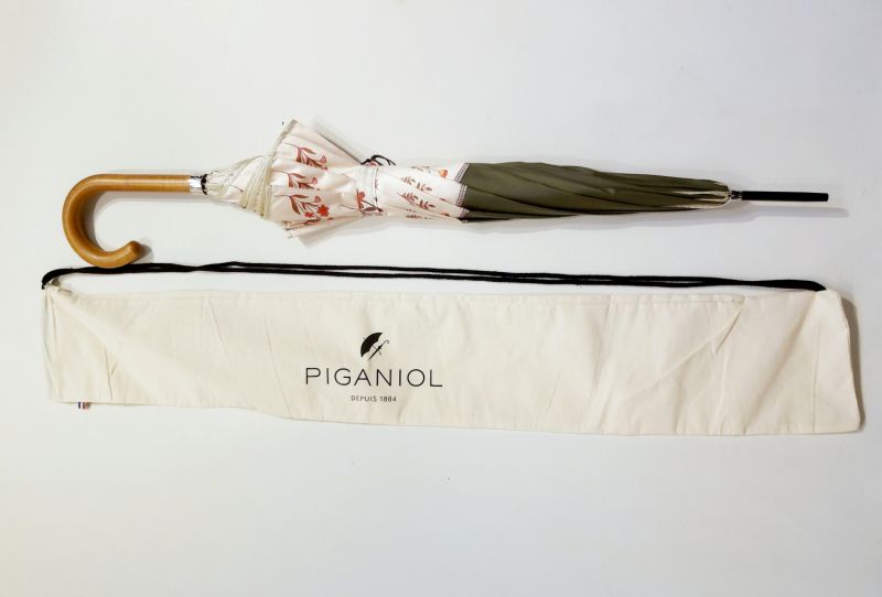 Parapluie long Bohème NEON HERBARIUM manuel kaki & floral l'herbier