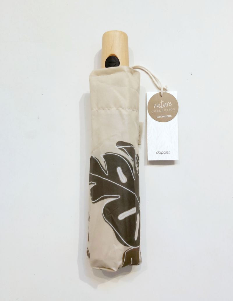 Parapluie recyclé pliant open close coloris beige Magic nature Doppler, léger & solide