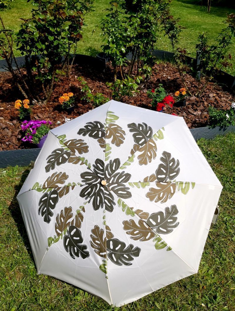 Parapluie recyclé pliant open close coloris beige Magic nature Doppler, léger & solide