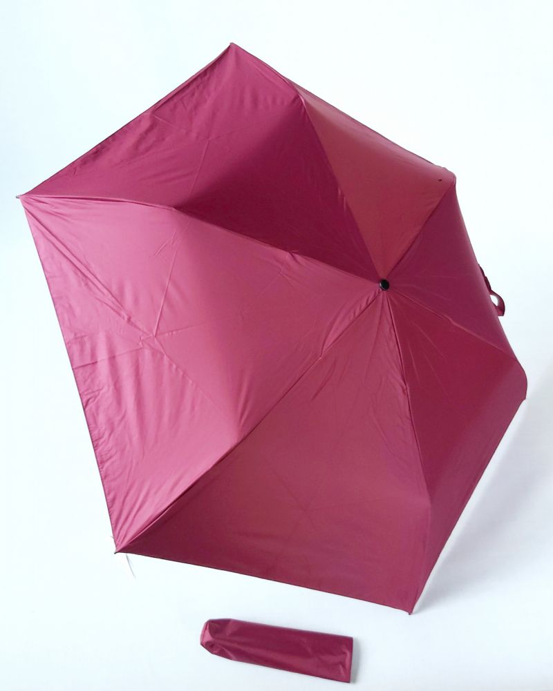 Parapluie anti uv 100% mini Plume pourpre & ivoire - protection double - Ultra léger 135g & manuel