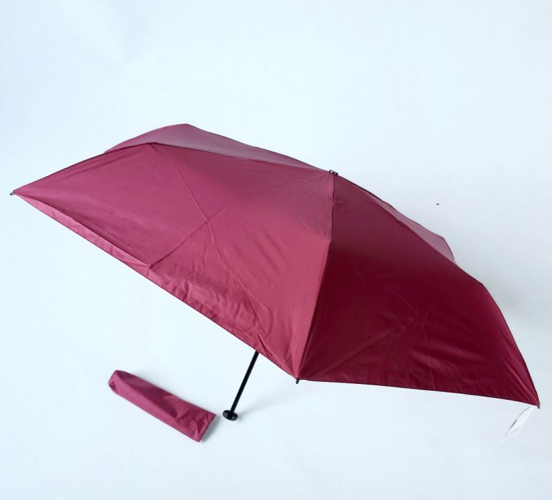 Parapluie anti uv 100% mini Plume pourpre & ivoire - protection double - Ultra léger 135g & manuel