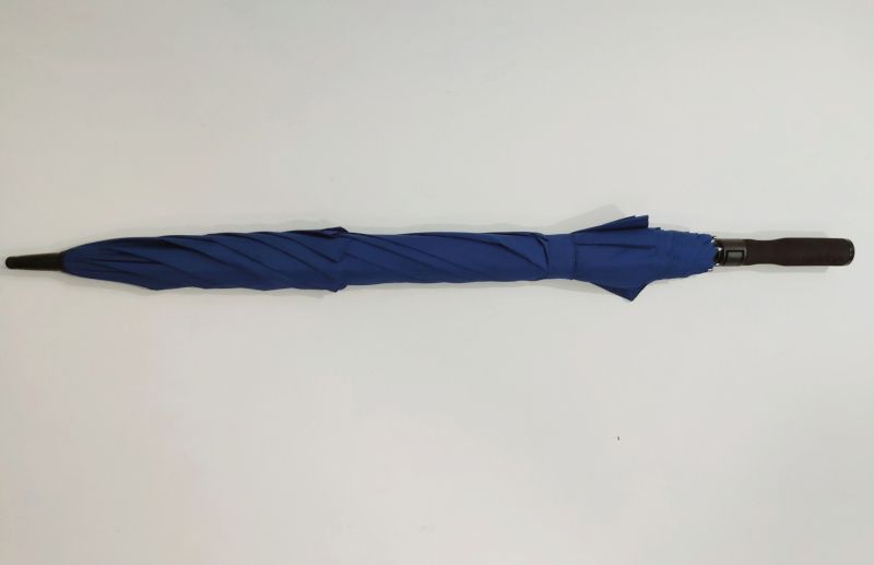 Parapluie golf XXL auto double toile uni bleu indigo 133 cm, large et résistant