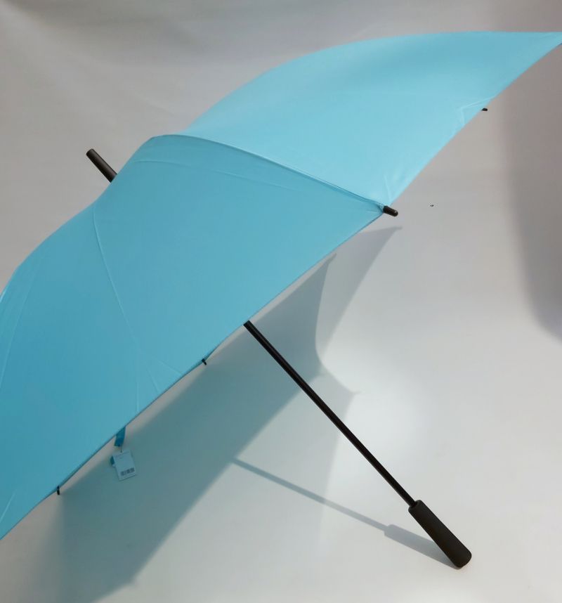 Parapluie golf FIN manuel toile anti UV uni bleu ciel 128 cm, Ultra léger 360g