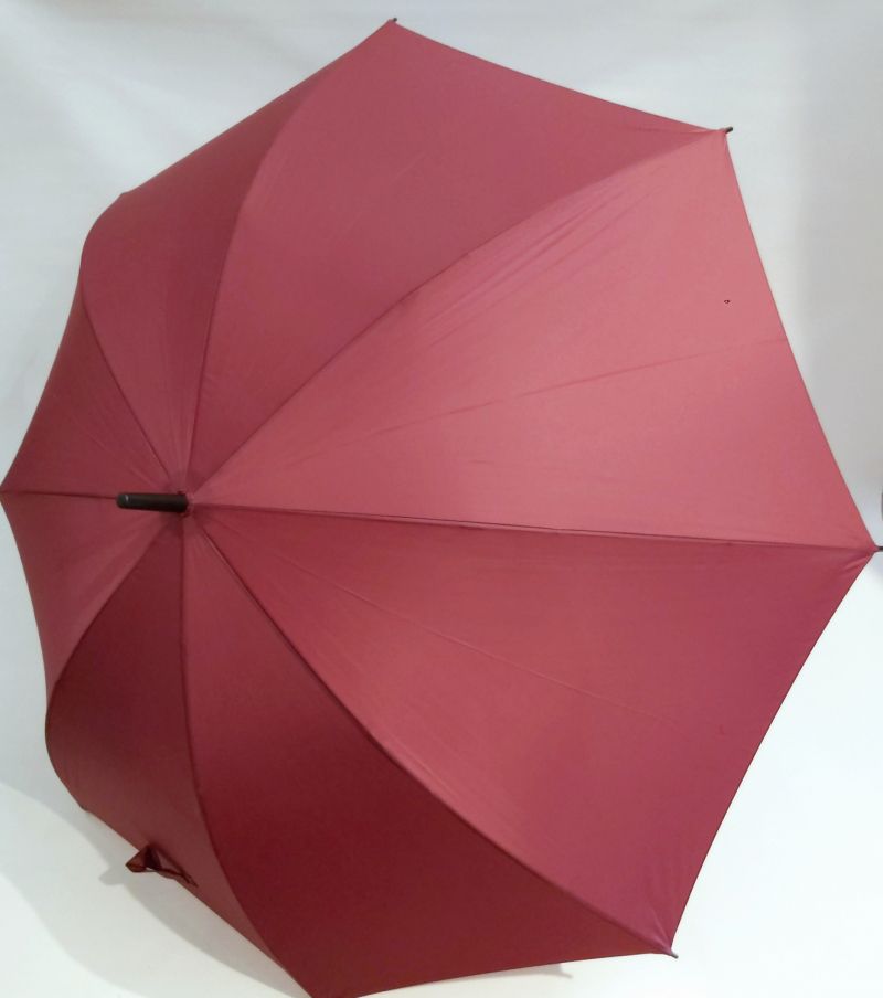 Parapluie golf XXL Ultra Fin manuel toile anti UV uni bordeaux 128 cm - Ultra léger 360g