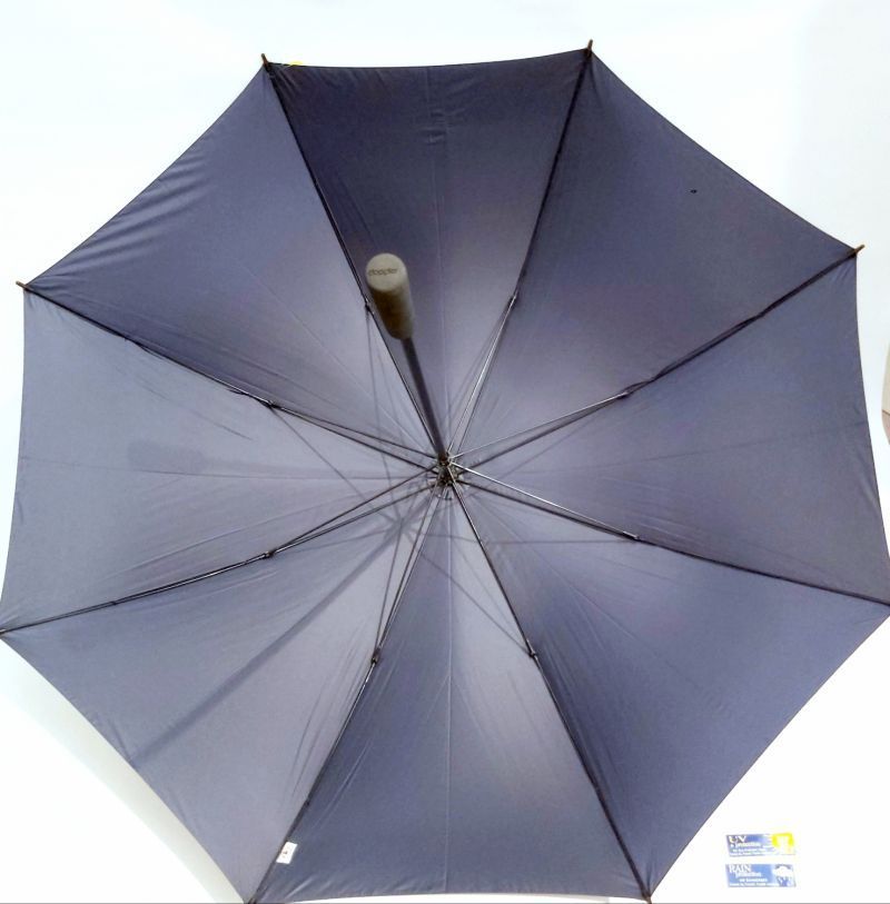 Parapluie golf XXL SLIM manuel toile anti UV uni bleu marine 128 cm diam - Ultra léger 360g