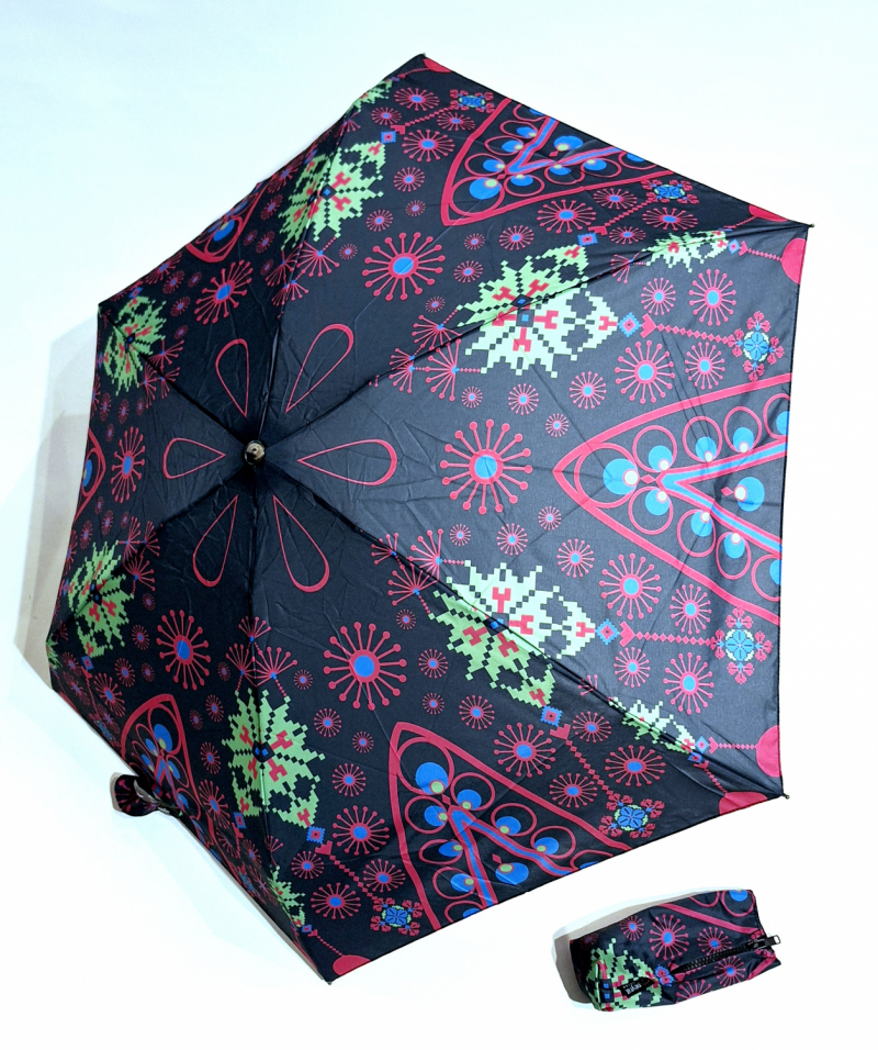  Parapluie micro pliant noir imprimé art 20cm Neyrat Autun - léger et solide