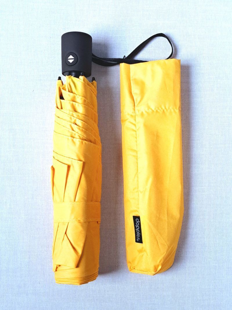 Parapluie Zero Magic pliant Plume open close uni jaune Doppler - Ultra léger 176g & solide  