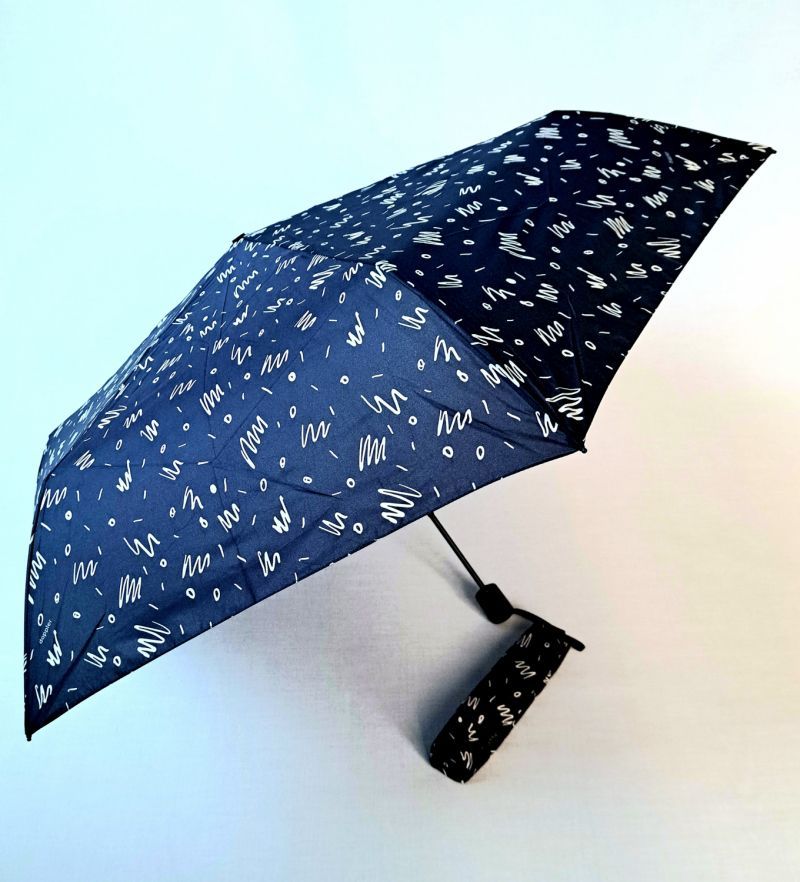 Parapluie Zero Magic pliant Plume open close bleu marine fantaisie Doppler - Ultra léger 176g & solide  