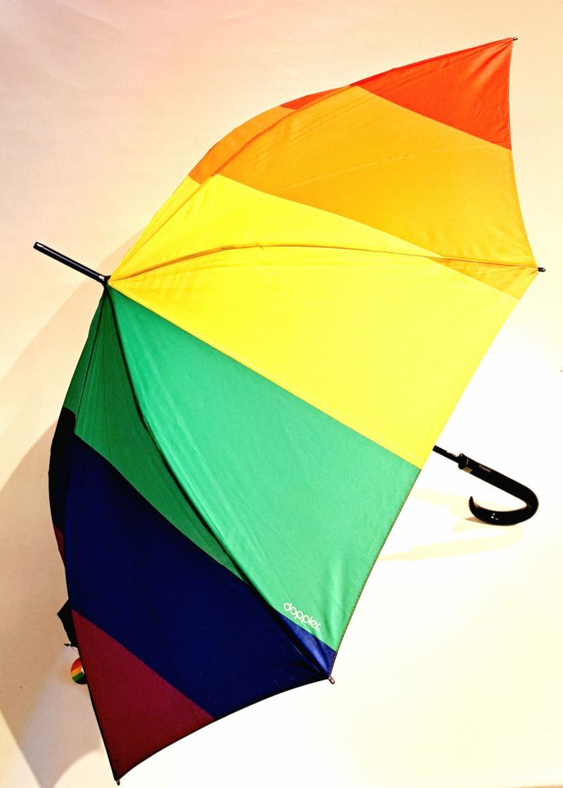 Parapluie long automatique coloré arc en ciel Doppler- Grand & solide