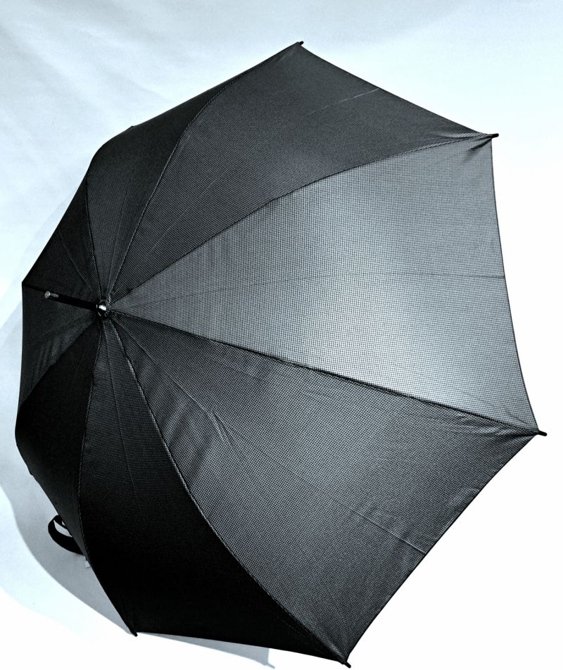  Parapluie 1/2 golf robuste automatique gris imprimé pgn courbe 110cm - large & solide