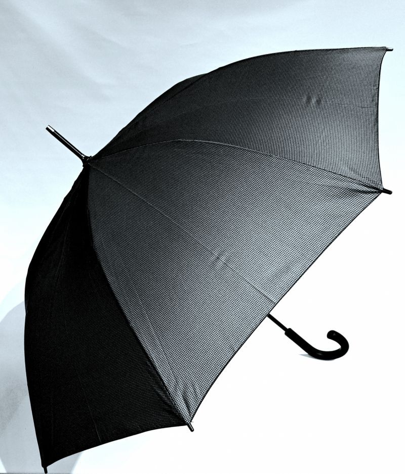  Parapluie 1/2 golf robuste automatique gris imprimé pgn courbe 110cm - large & solide