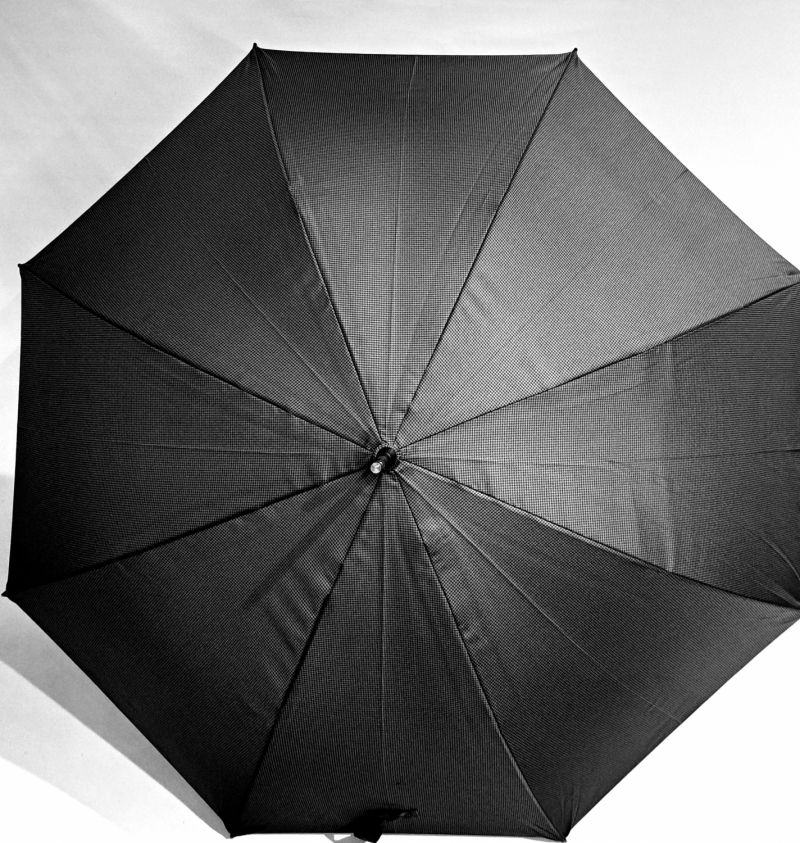  Parapluie 1/2 golf robuste automatique gris imprimé pgn courbe 110cm - large & solide