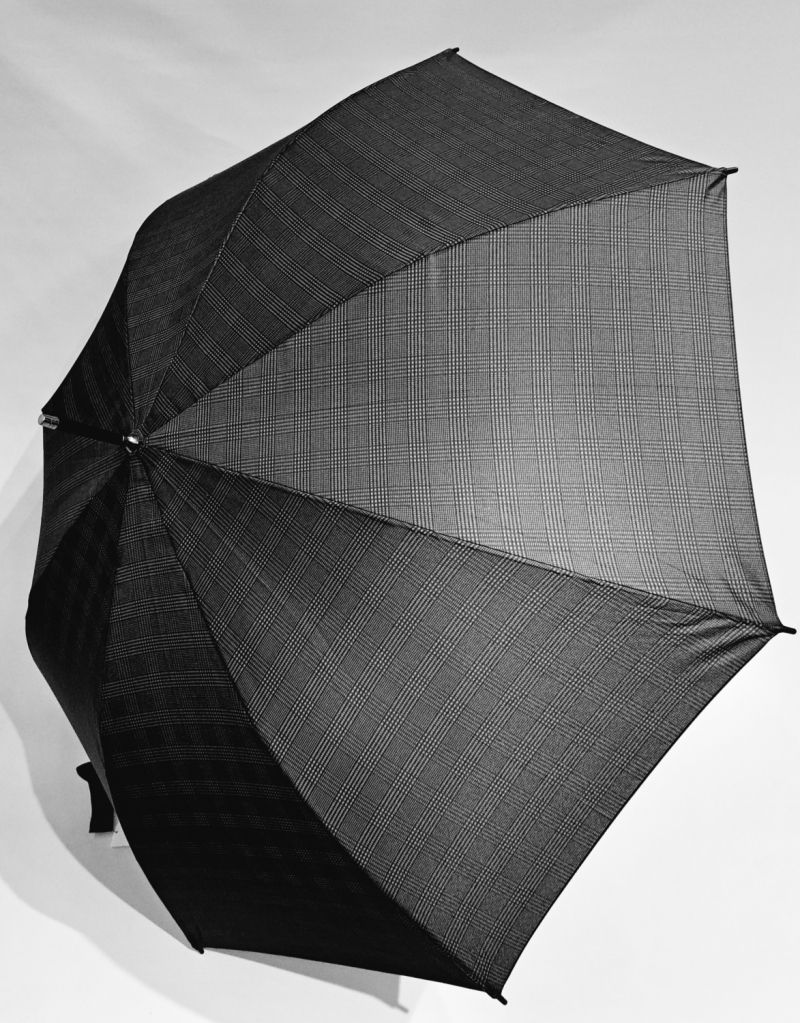  Parapluie 1/2 golf résistant automatique gris écossais pgn courbe Doppler - large 110cm & solide