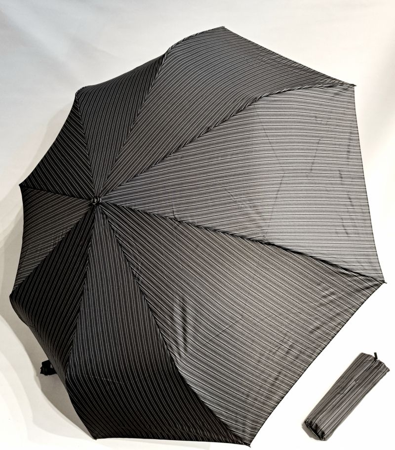 Parapluie pliant Golf Magic XM Business open close gris rayé poignée ergonomique Doppler - 122cm diam