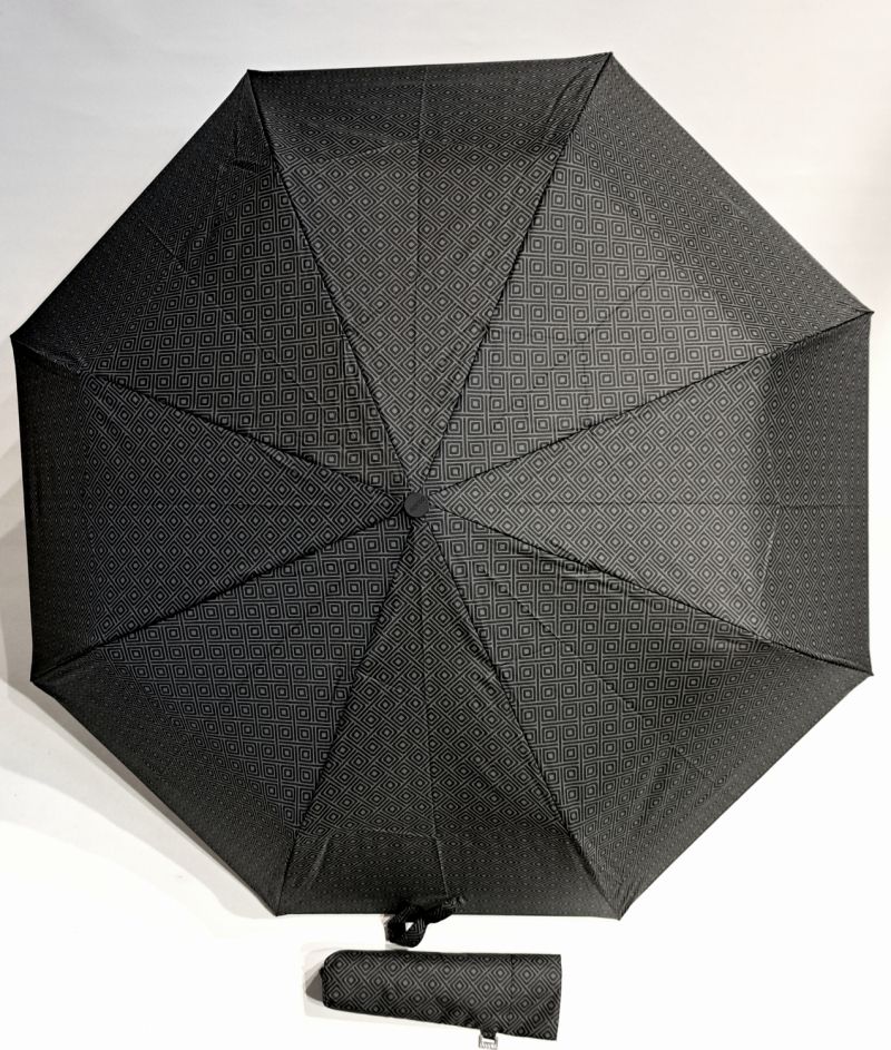 Parapluie pliant mini open-close imprimé gris labyrinthe Elégant- Léger & solide - Magic Doppler