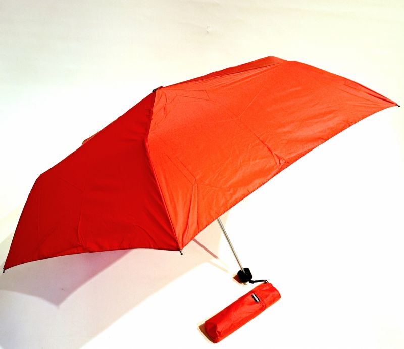  Parapluie Doppler mini uni rouge manuel Plume fiber Havanna - Ultra léger 140g & solide