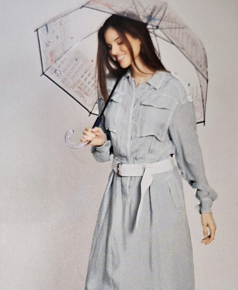 Parapluie Paris cloche transparent imprimé Haussman & Tour Eiffel Smati - Qualité & Pas cher